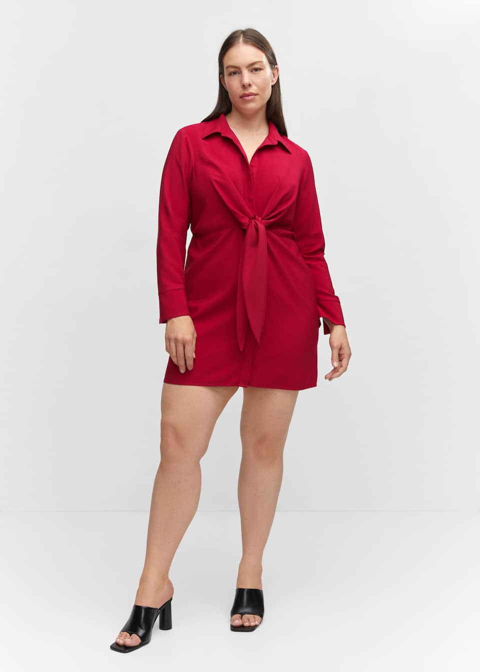 Knot detail shirt dress - Laurel Morgan