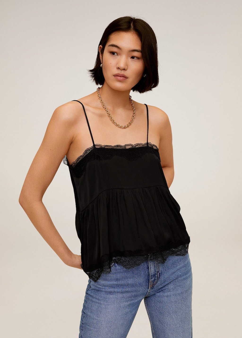 Lace appliqué top - Laurel Morgan