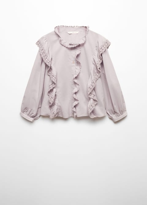 Lace blouse with ruffles - Laurel Morgan