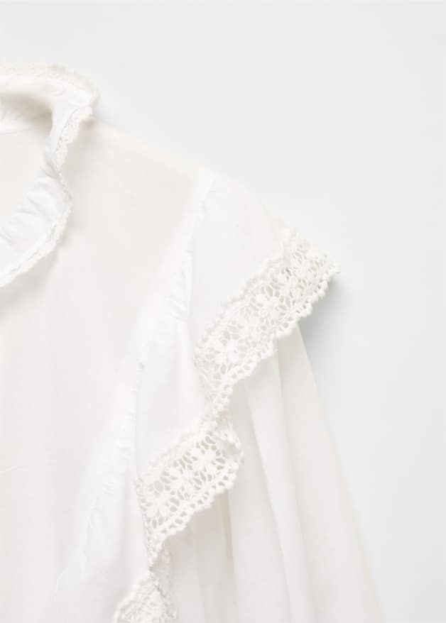 Lace blouse with ruffles - Laurel Morgan