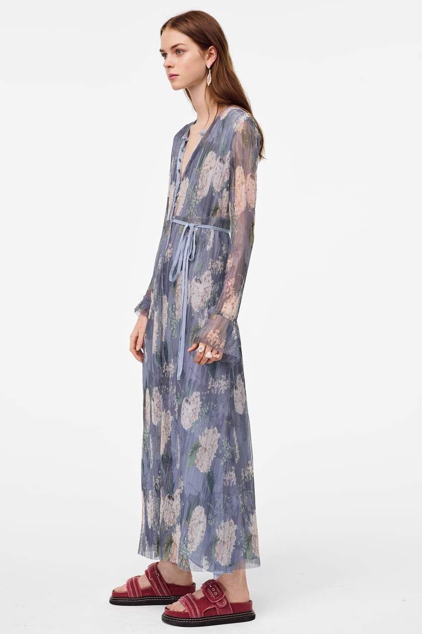 Limited Edition Pleated Printed Dress - Laurel Morgan