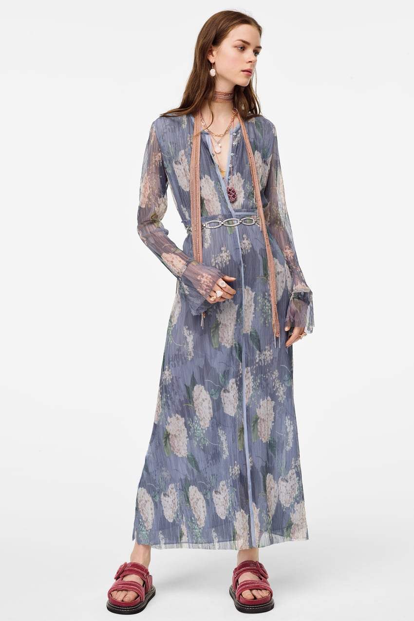 Limited Edition Pleated Printed Dress - Laurel Morgan