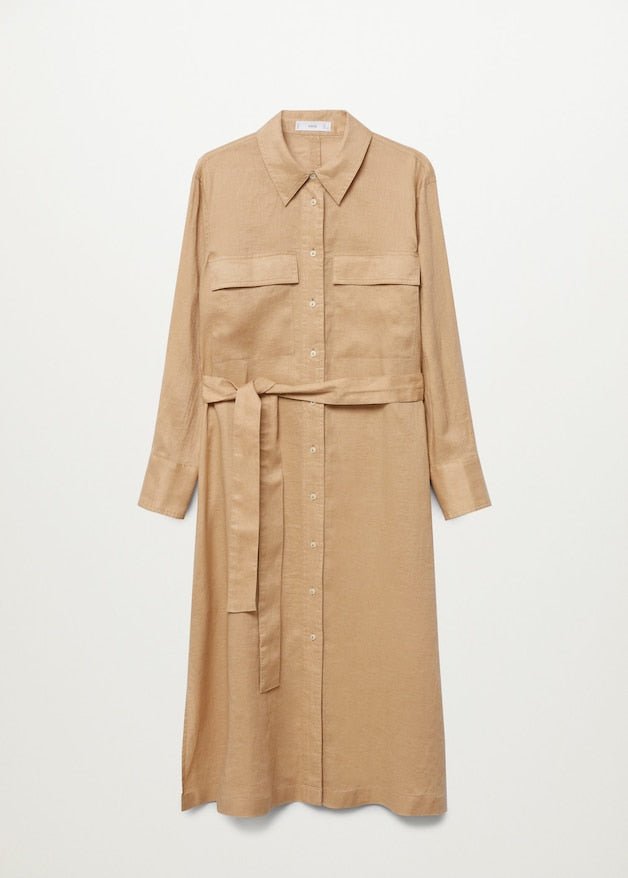 Linen-blend shirt dress - Laurel Morgan