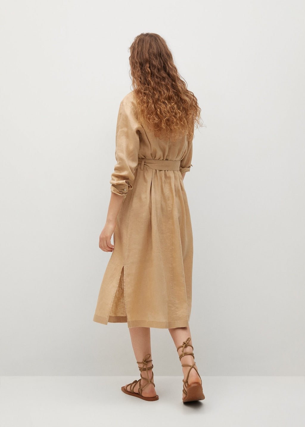 Linen-blend shirt dress - Laurel Morgan