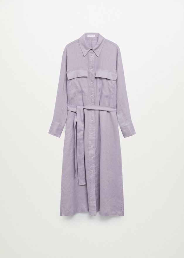 Linen-blend shirt dress - Laurel Morgan