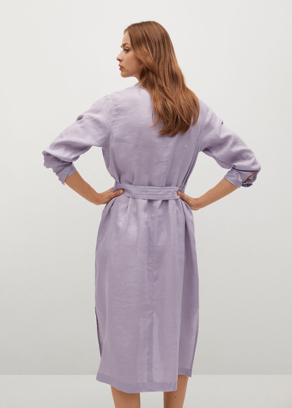 Linen-blend shirt dress - Laurel Morgan