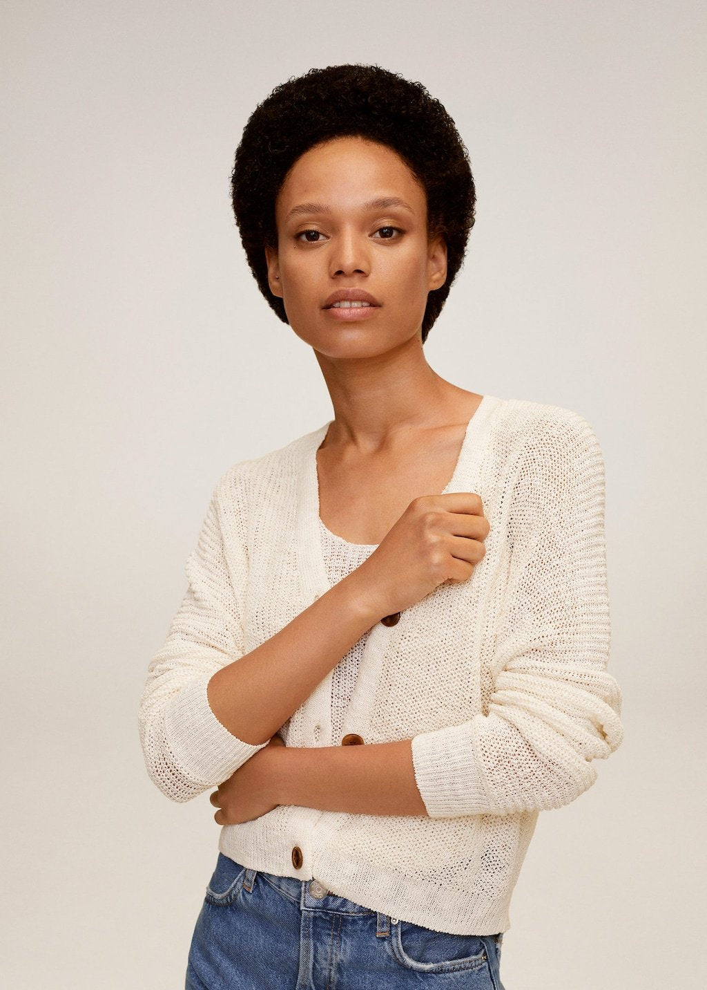 Linen cotton knit cardigan - Laurel Morgan