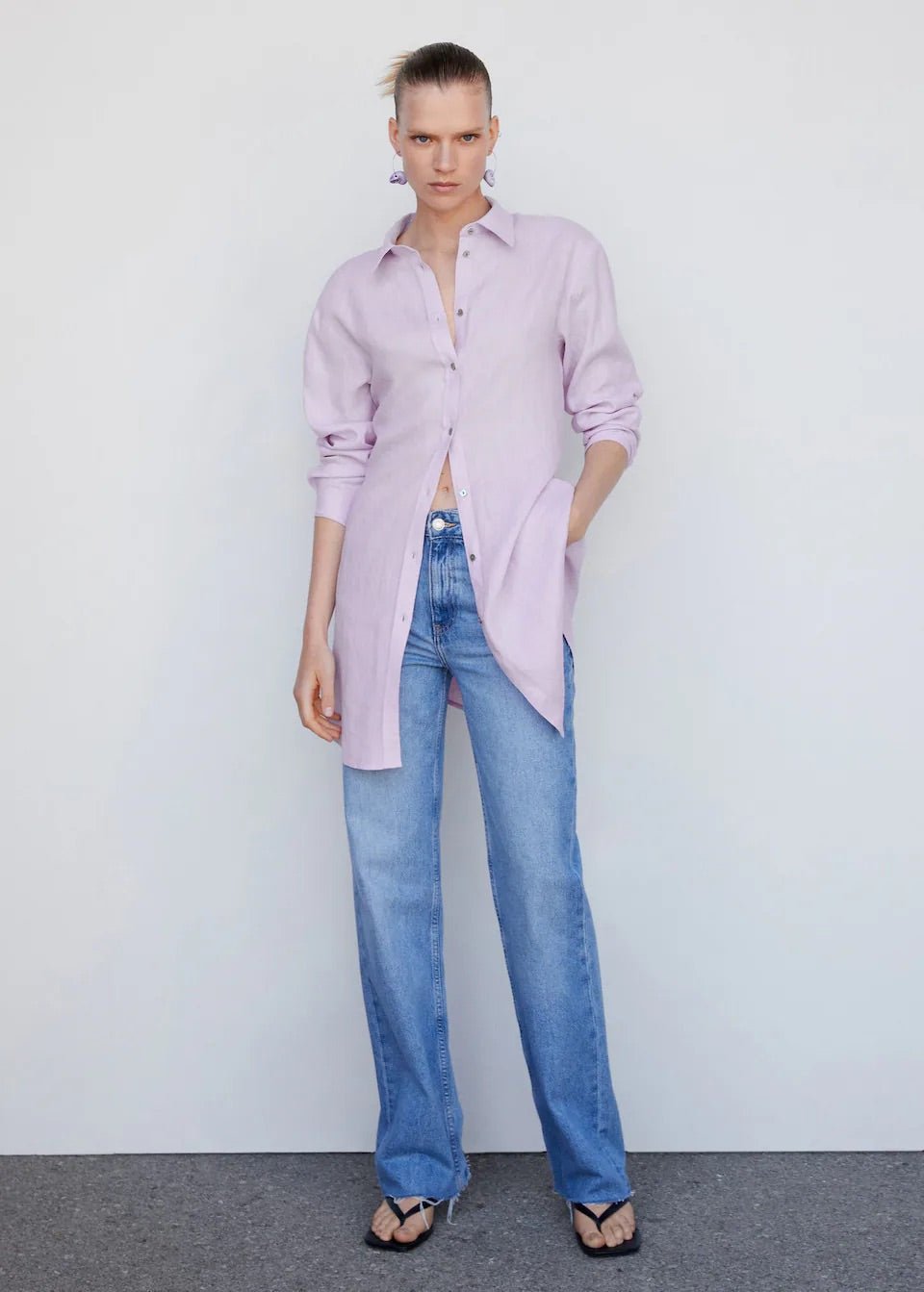 Linen oversized shirt - Laurel Morgan