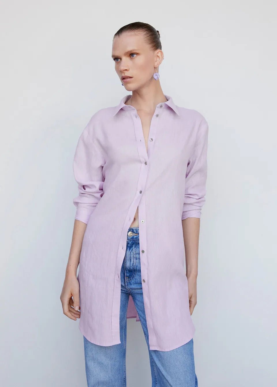 Linen oversized shirt - Laurel Morgan