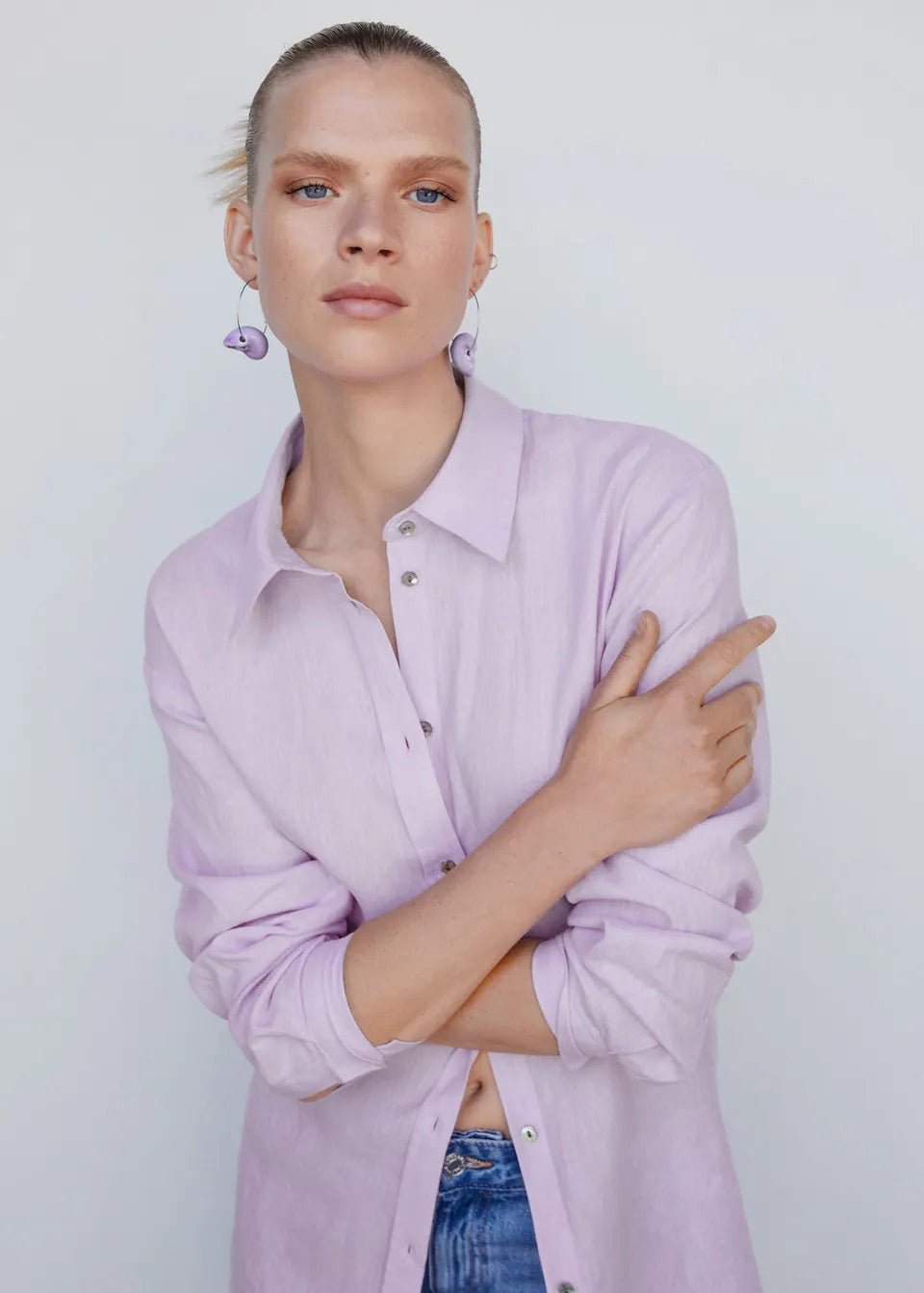 Linen oversized shirt - Laurel Morgan