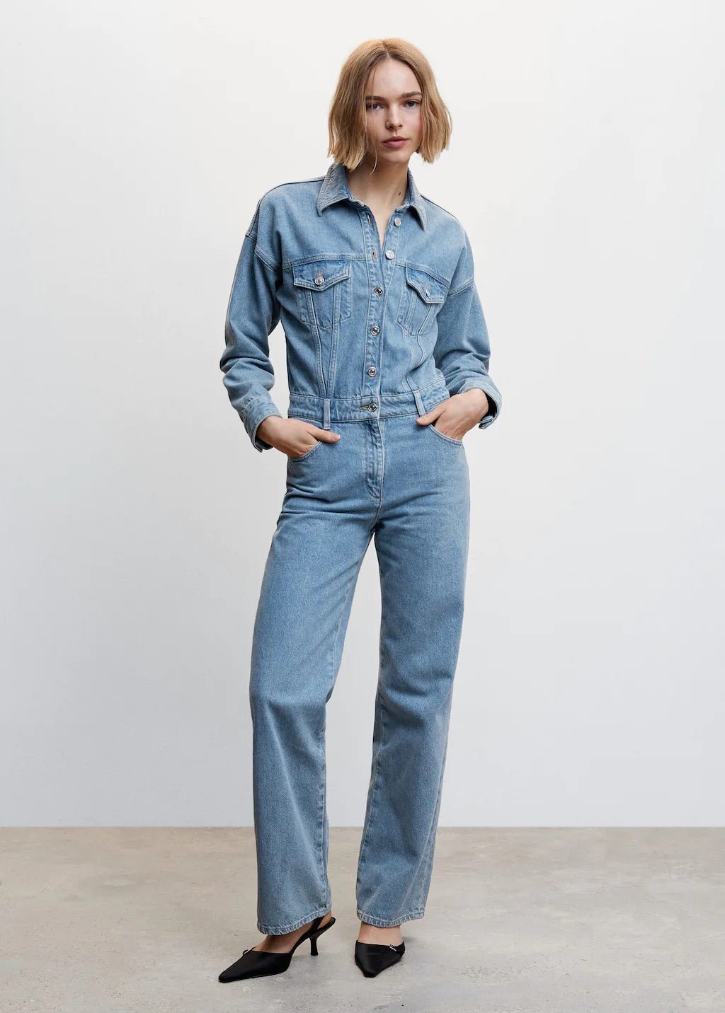 Long denim jumpsuit - Laurel Morgan