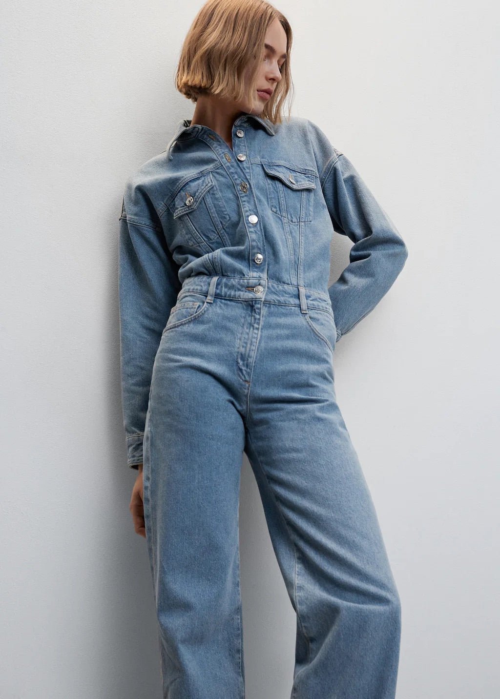 Long denim jumpsuit - Laurel Morgan