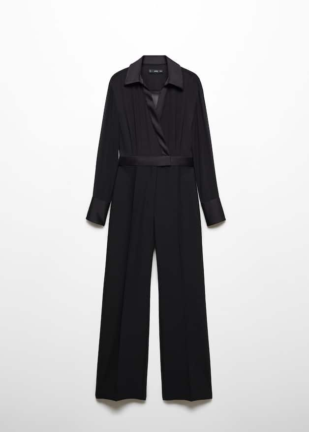 Long jumpsuit with shirt collar - Laurel Morgan