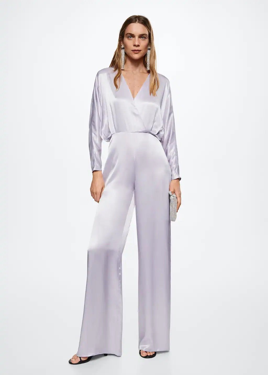 Long satin jumpsuit - Laurel Morgan