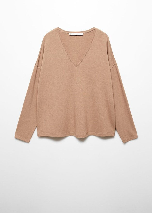 Long-sleeved V-neck T-shirt - Laurel Morgan