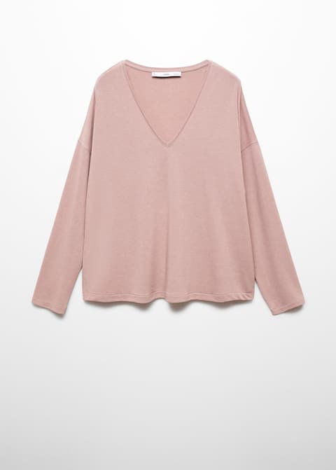 Long-sleeved V-neck T-shirt - Laurel Morgan