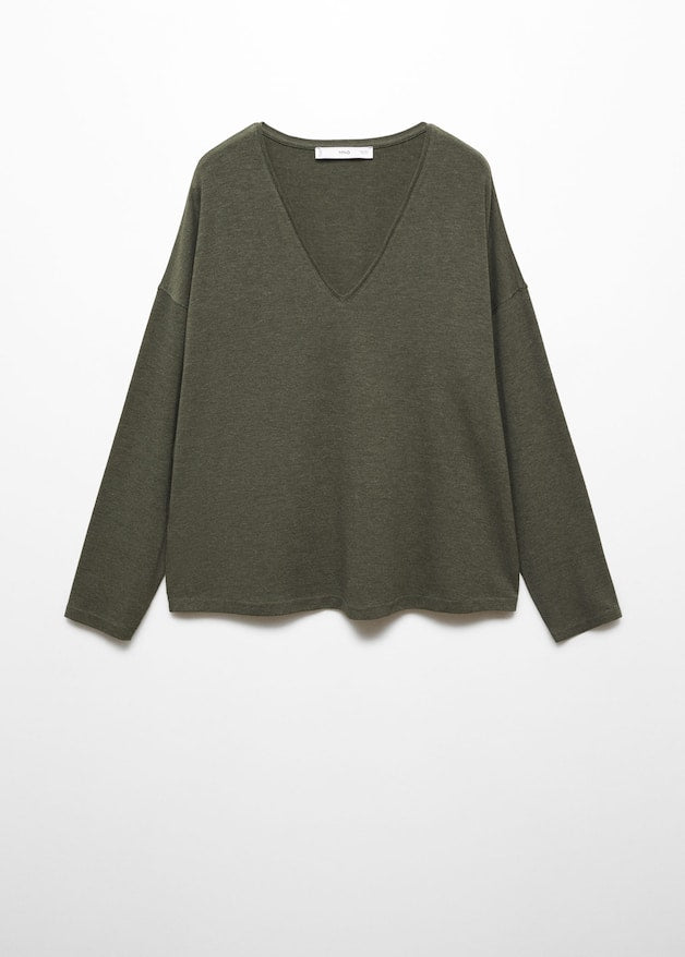 Long-sleeved V-neck T-shirt - Laurel Morgan