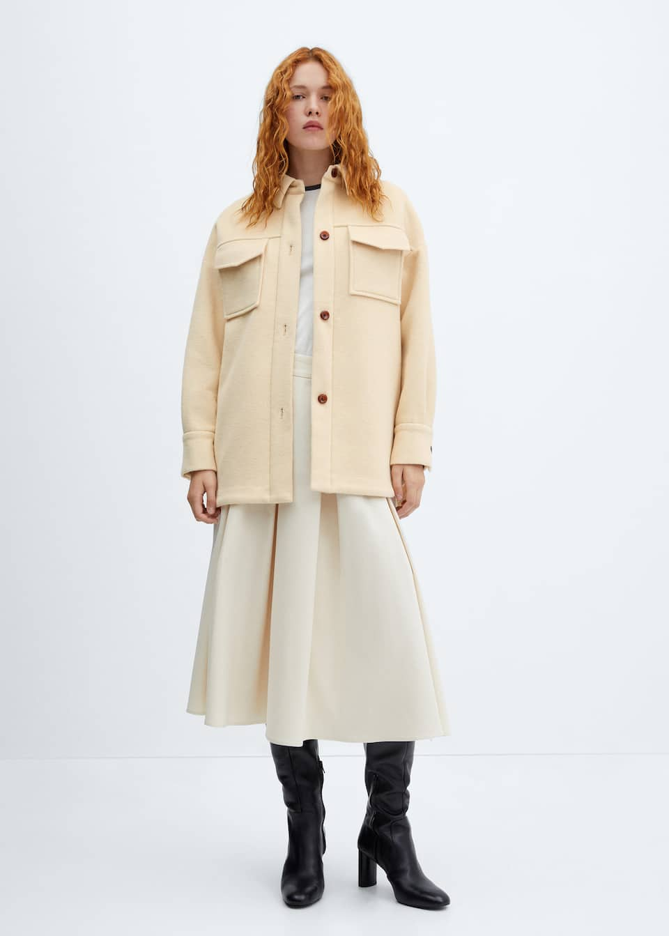 Long wool overshirt - Laurel Morgan