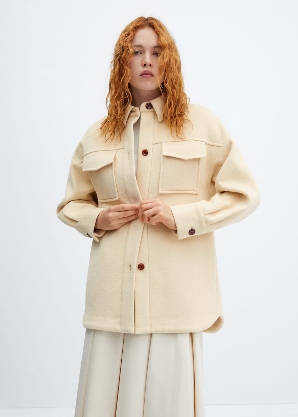 Long wool overshirt - Laurel Morgan