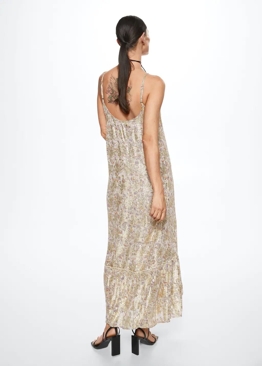 Lurex floral dress - Laurel Morgan