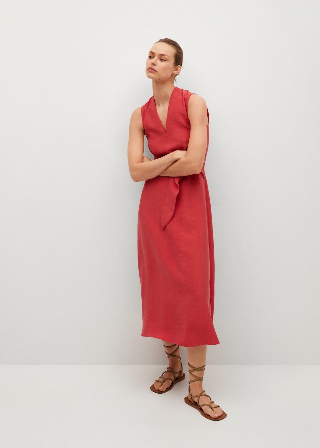 Lyocell dress with belt - Laurel Morgan