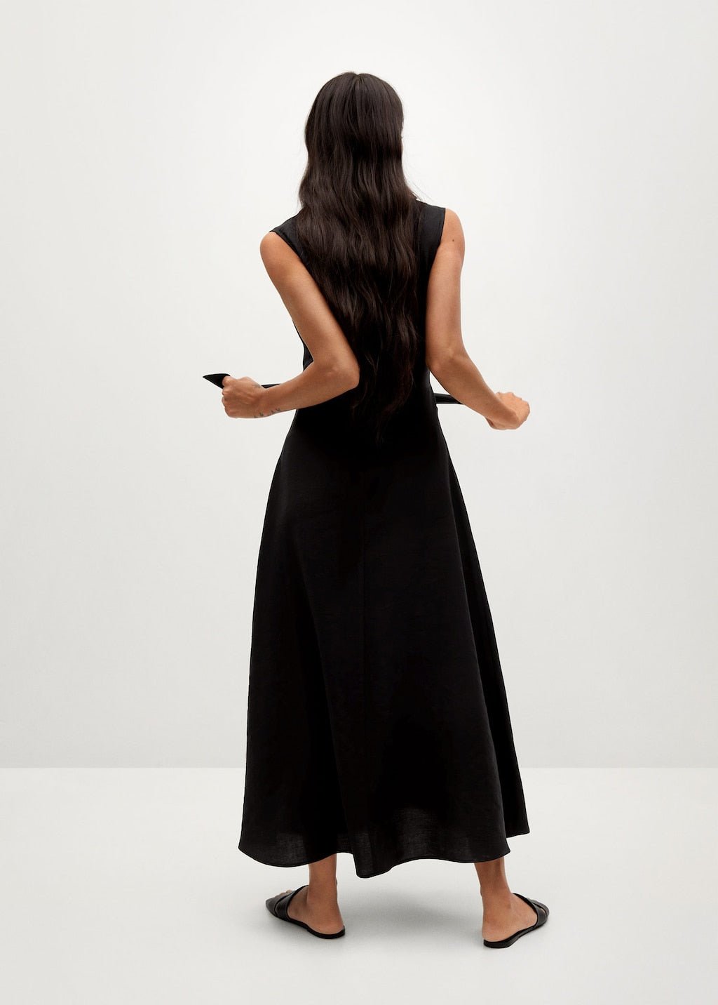 Lyocell dress with belt - Laurel Morgan