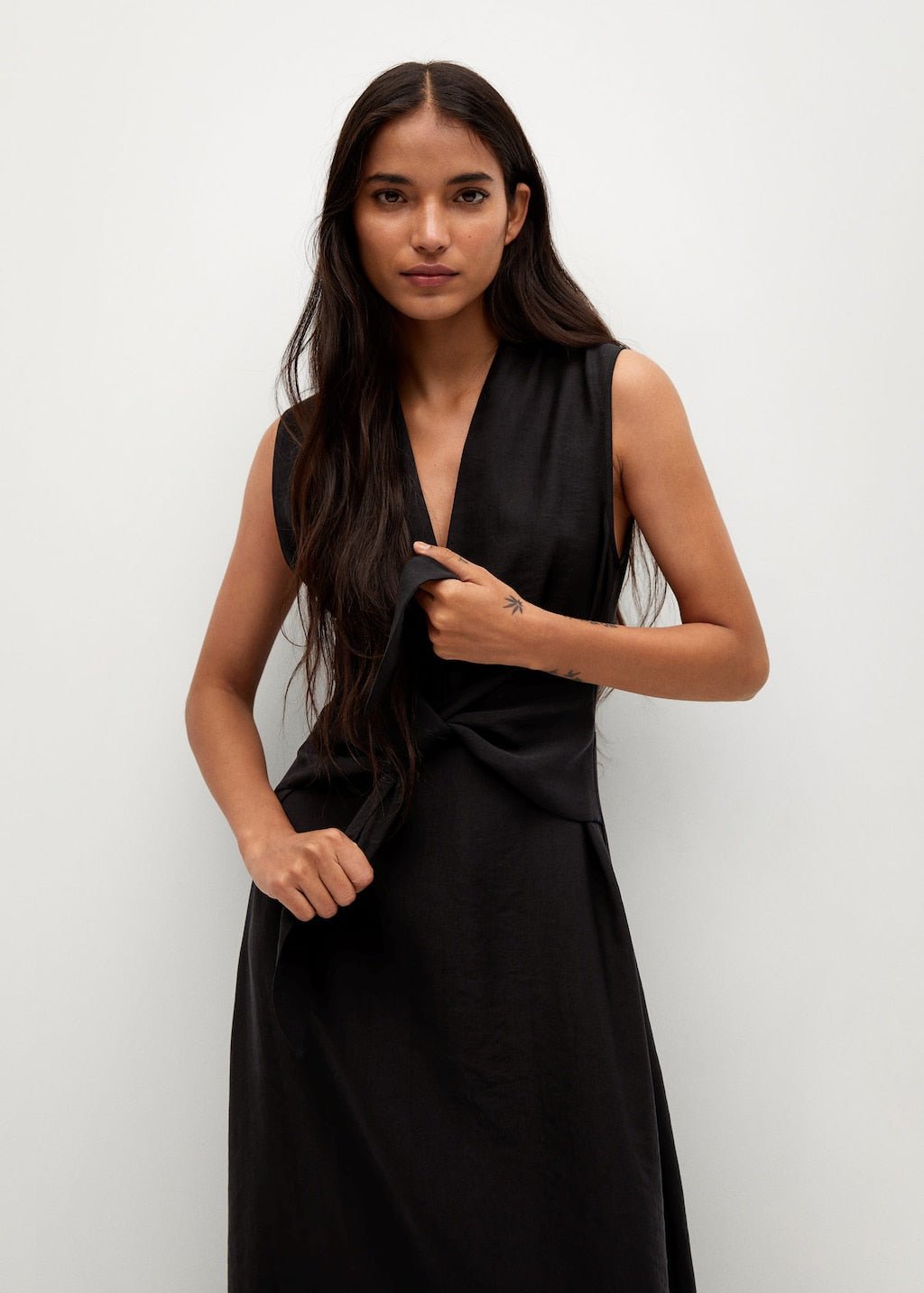 Lyocell dress with belt - Laurel Morgan