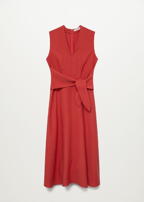 Lyocell dress with belt - Laurel Morgan