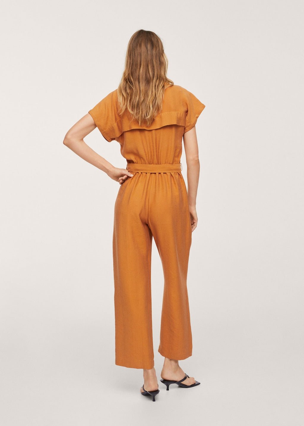 Lyocell jumpsuit with belt - Laurel Morgan