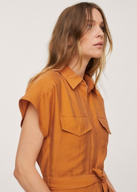 Lyocell jumpsuit with belt - Laurel Morgan