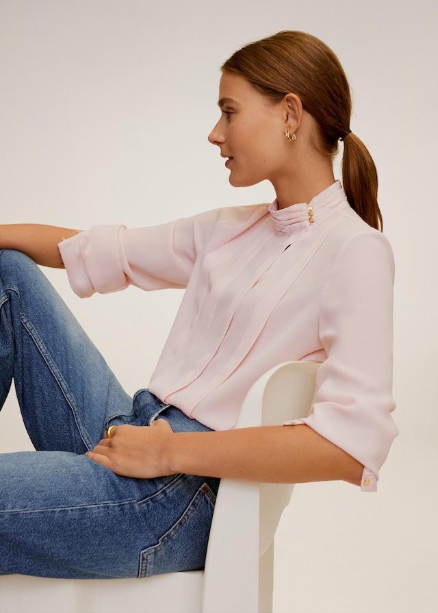 Mao collar blouse - Laurel Morgan