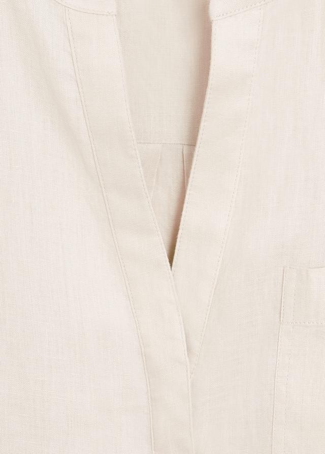 Mao collar linen shirt - Laurel Morgan