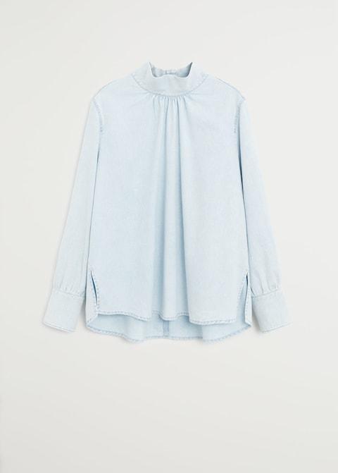 Medium wash denim shirt - Laurel Morgan