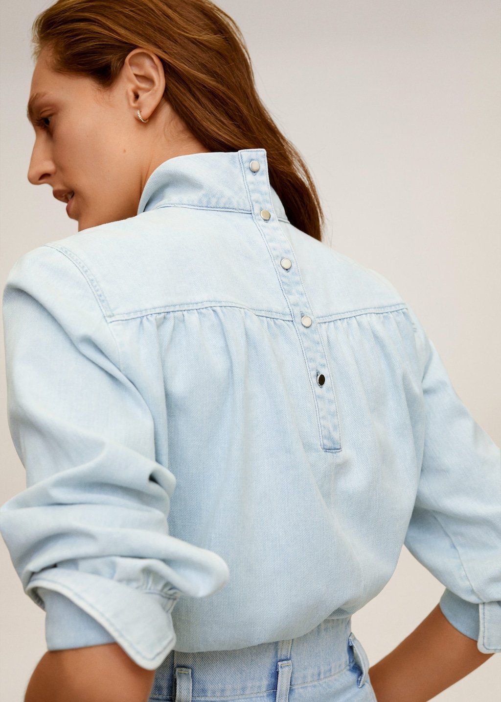 Medium wash denim shirt - Laurel Morgan