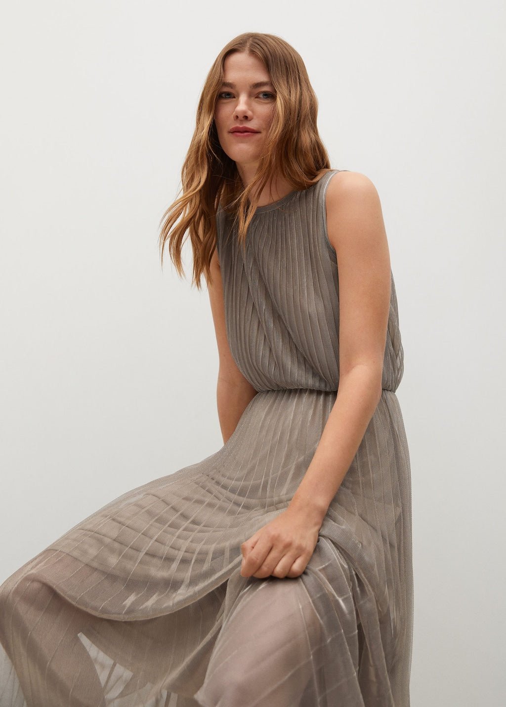 Metallic pleated dress - Laurel Morgan