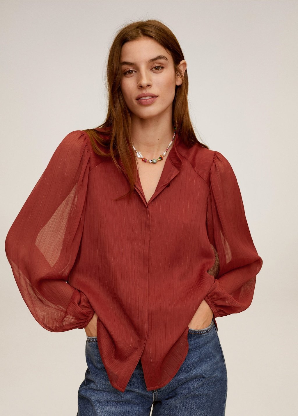 Metallic thread blouse - Laurel Morgan