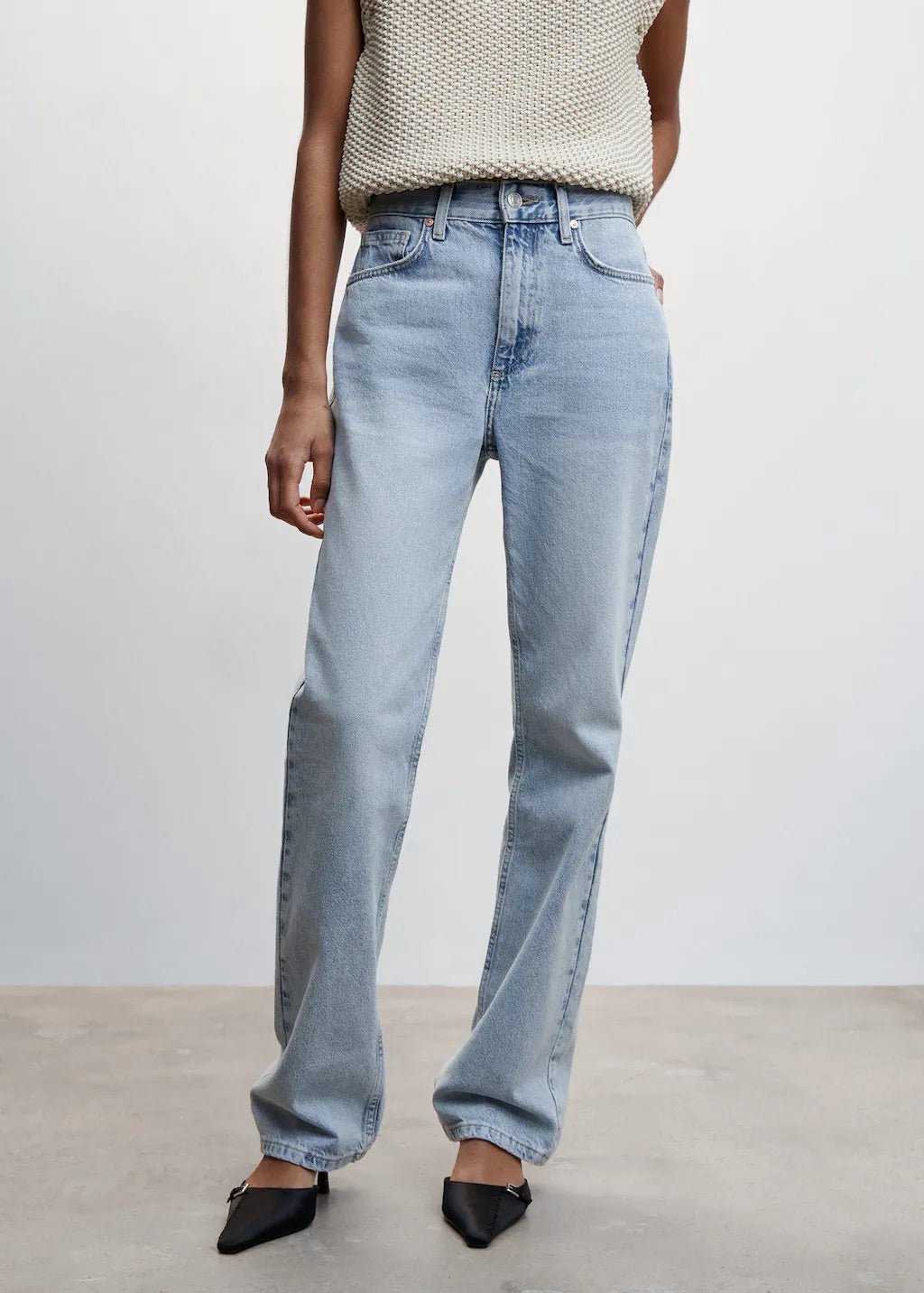 Mid-rise straight jeans - Laurel Morgan