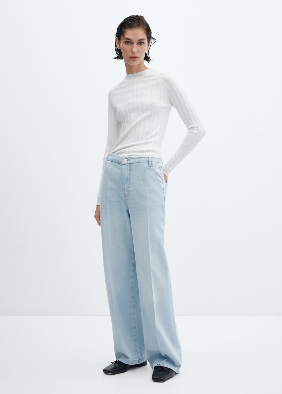 Mid-rise straight jeans - Laurel Morgan