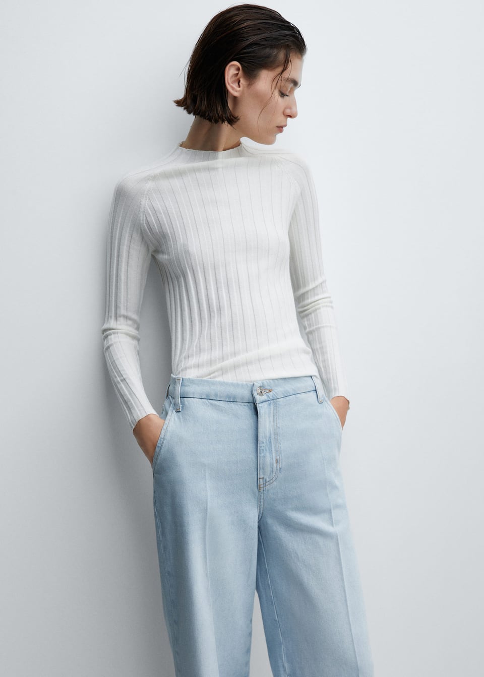 Mid-rise straight jeans - Laurel Morgan