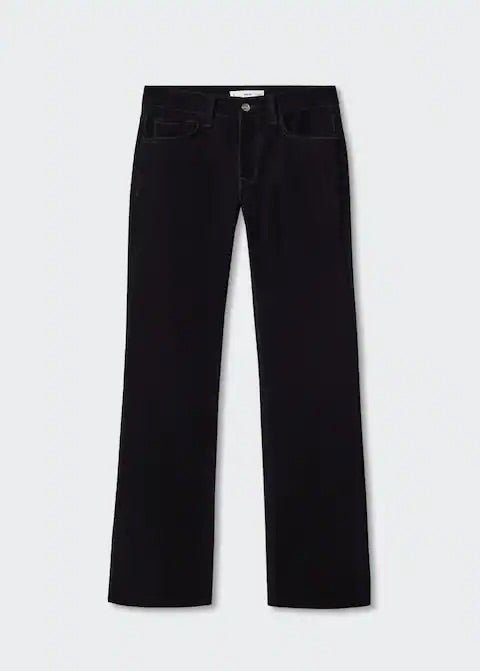 Mid rise velvet skinny jeans