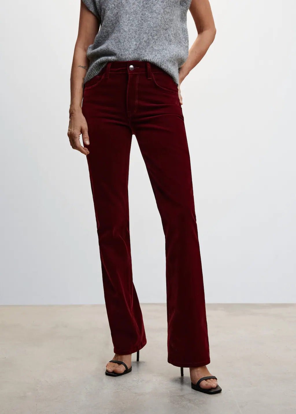 Mid rise velvet skinny jeans - Laurel Morgan