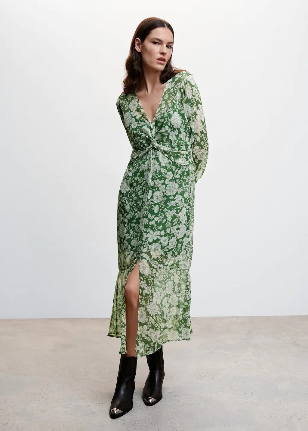 Midi printed dress - Laurel Morgan