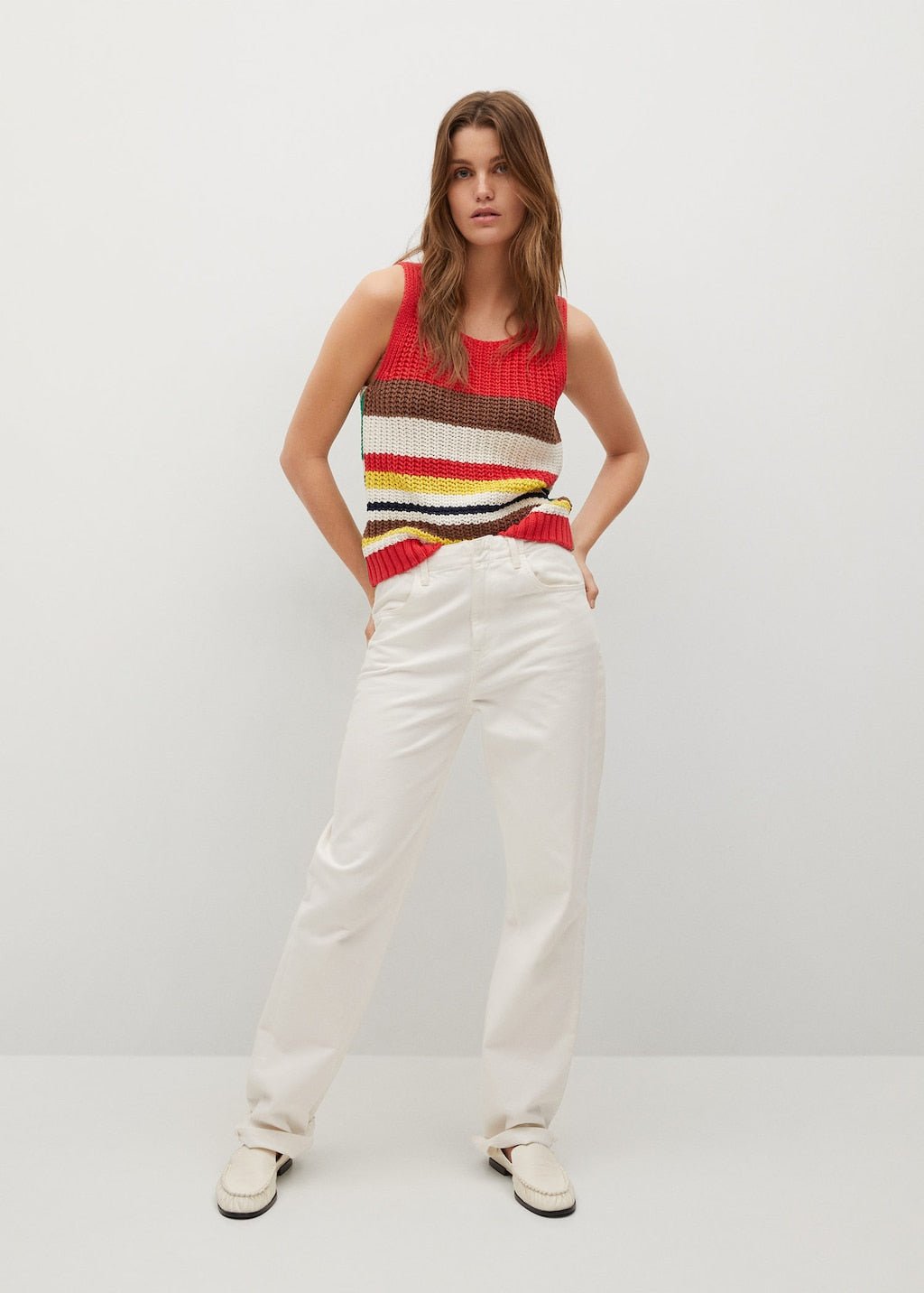 Multicoloured knitted top - Laurel Morgan