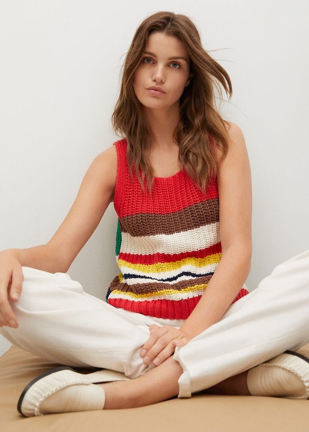 Multicoloured knitted top - Laurel Morgan