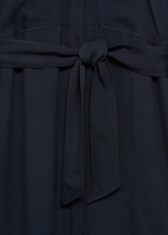 Navy Belt shirt dress