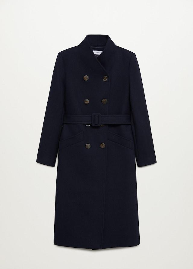 NAVY Manteco wool double-breasted coat - Laurel Morgan