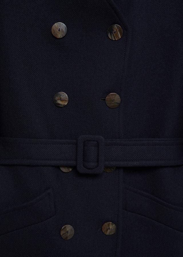 NAVY Manteco wool double-breasted coat - Laurel Morgan