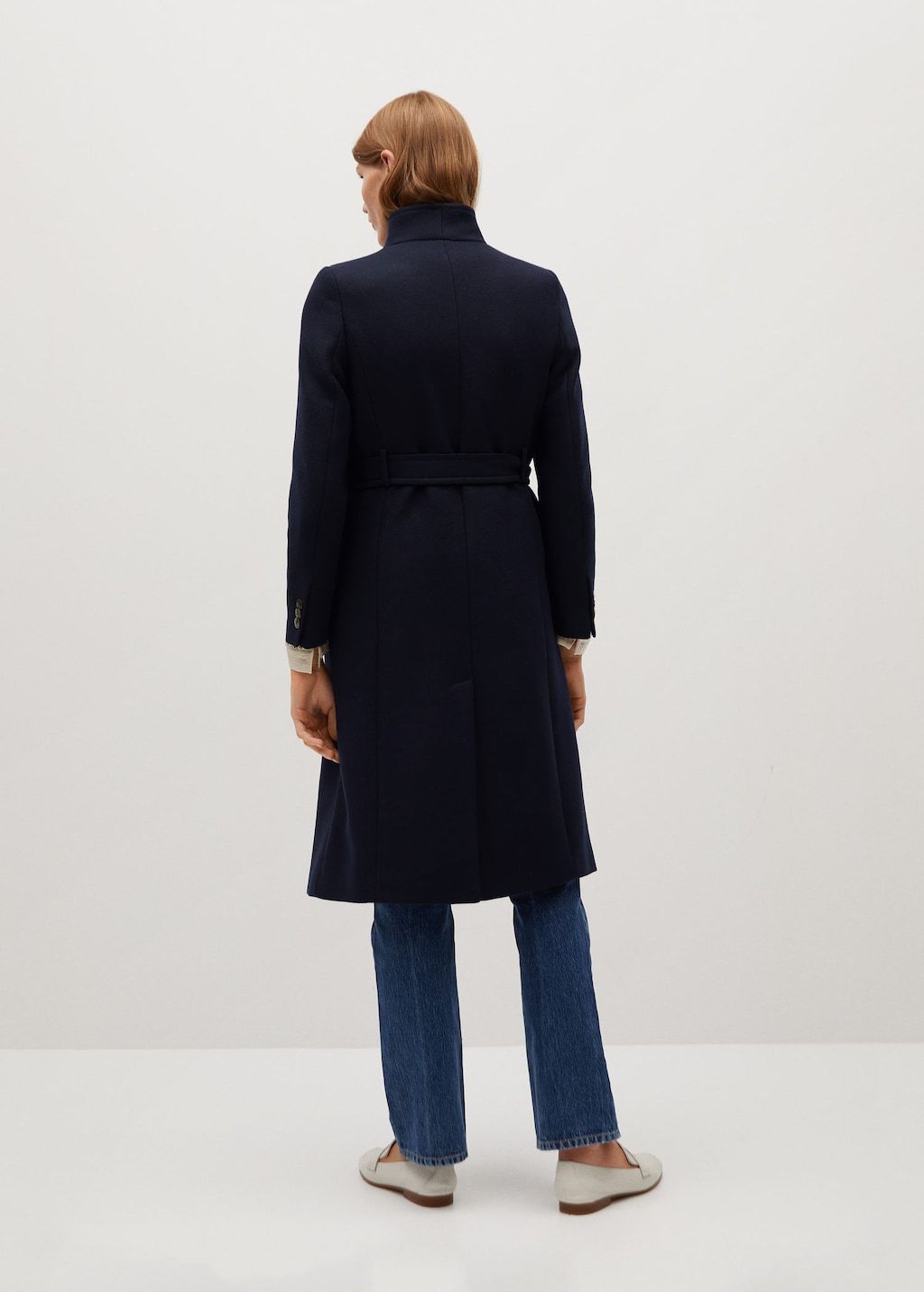 NAVY Manteco wool double-breasted coat - Laurel Morgan