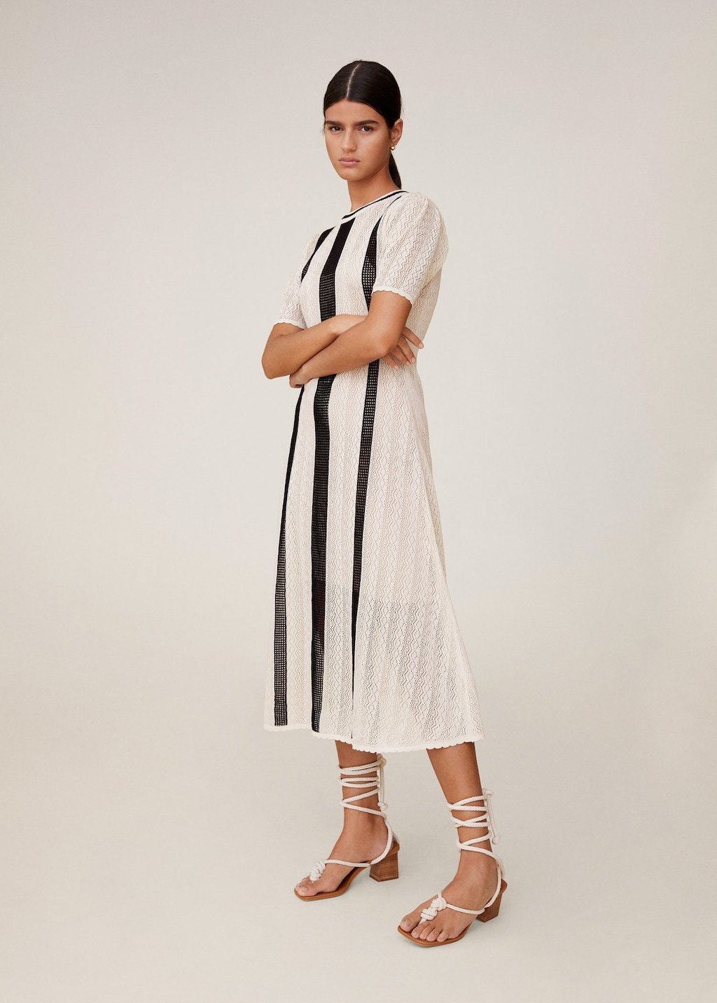 Open-work bicolour dress - Laurel Morgan