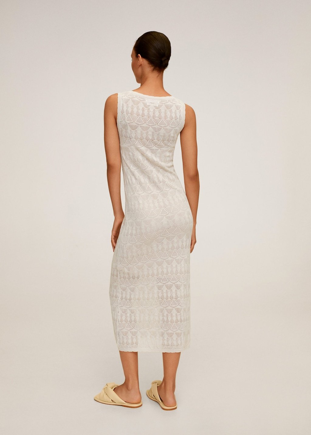 Openwork detail linen dress - Laurel Morgan